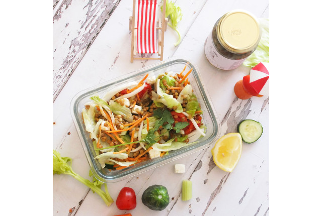 ENSALADA DE LENTEJAS PARA LA PLAYA
